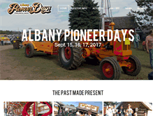 Tablet Screenshot of albanypioneerdays.com